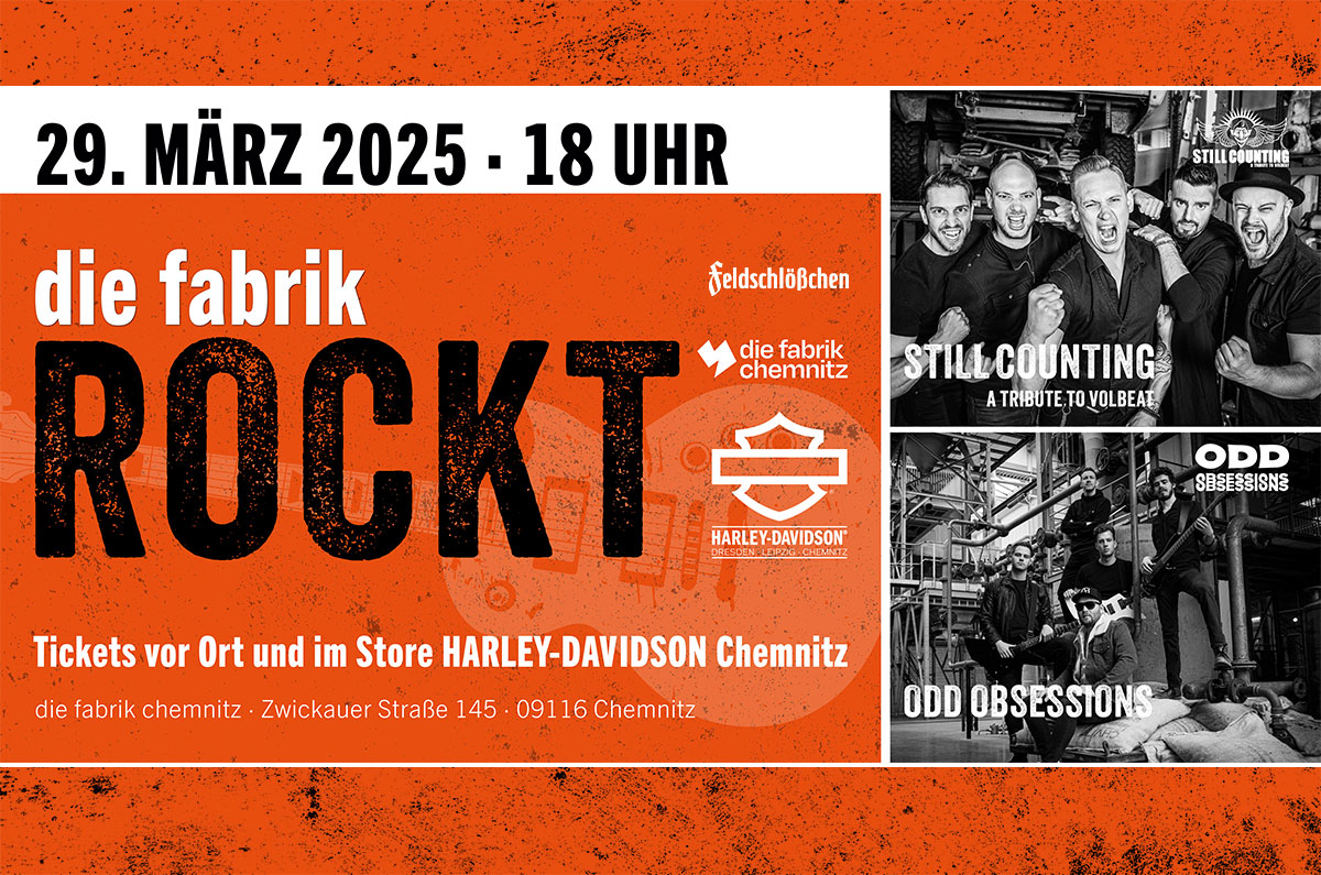 Plakat des Events die fabrik ROCKT Chemnitz